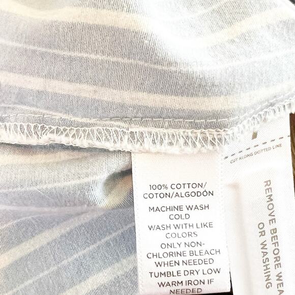 NWT SZ XS Ann Taylor Loft Denim Distressed Color Button Down - Picture 9 of 9